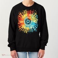 Retro Tie Dye 60s 70s Hippie Aesthetic Graphic Art 100 Women's Sweatshirt thumb 0