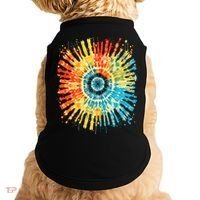 Retro Tie Dye 60s 70s Hippie Aesthetic Graphic Art 100 Doggie Tank thumb 0