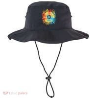 Retro Tie Dye 60s 70s Hippie Aesthetic Graphic Art 100 Bucket Hat thumb 0