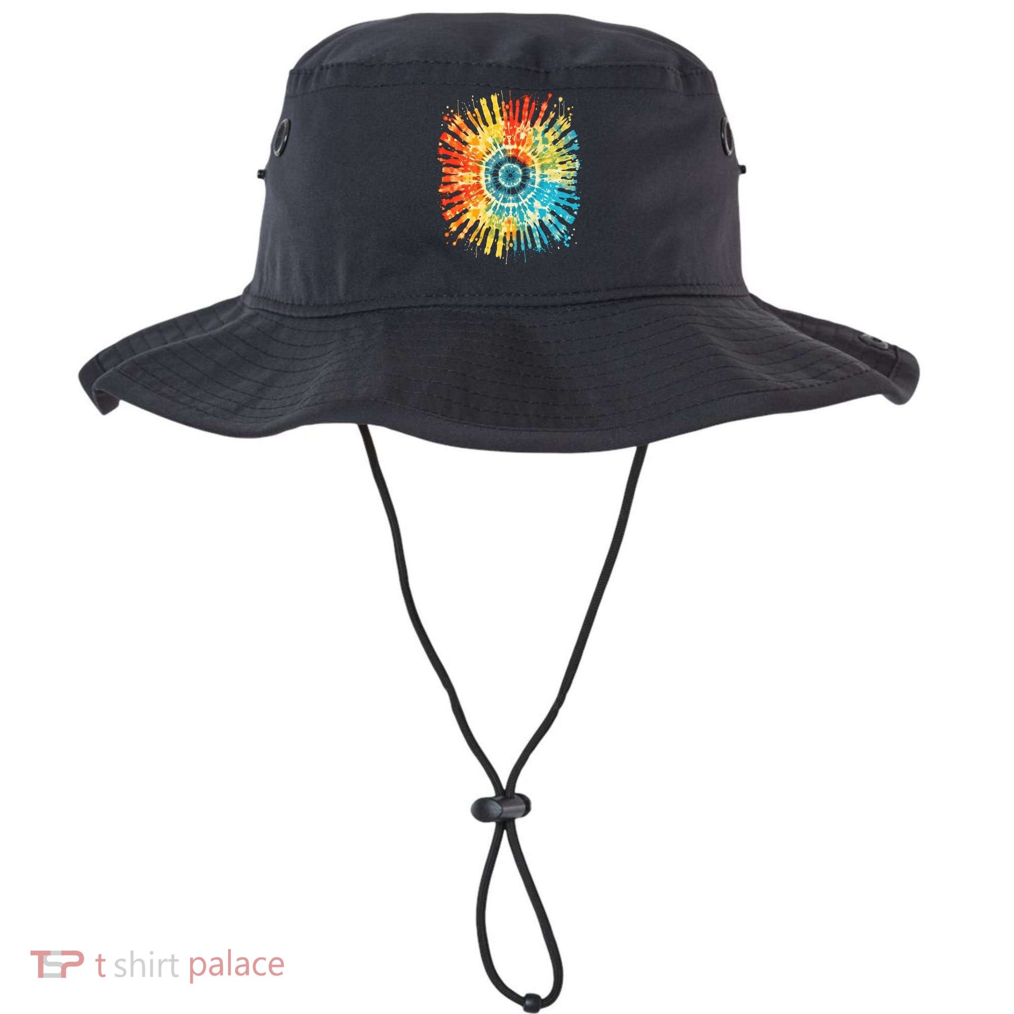 Retro Tie Dye 60s 70s Hippie Aesthetic Graphic Art 100 Bucket Hat