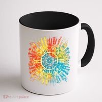 Retro Tie Dye 60s 70s Hippie Aesthetic Graphic Art 100 Coffee Mug thumb 1