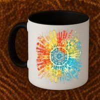 Retro Tie Dye 60s 70s Hippie Aesthetic Graphic Art 100 Coffee Mug thumb 2
