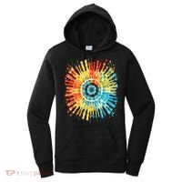 Retro Tie Dye 60s 70s Hippie Aesthetic Graphic Art 100 Women's Hoodie thumb 0