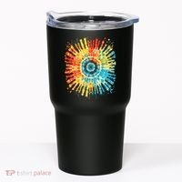 Retro Tie Dye 60s 70s Hippie Aesthetic Graphic Art 100 Tumbler thumb 0