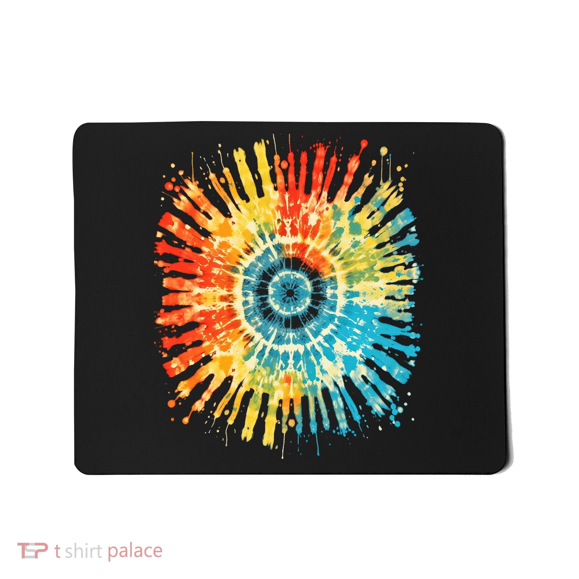 Retro Tie Dye 60s 70s Hippie Aesthetic Graphic Art 100 Mousepad