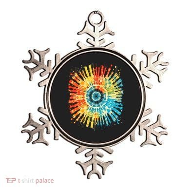 Retro Tie Dye 60s 70s Hippie Aesthetic Graphic Art 100 Ornament