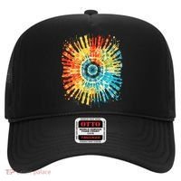 Retro Tie Dye 60s 70s Hippie Aesthetic Graphic Art 100 Hat thumb 0