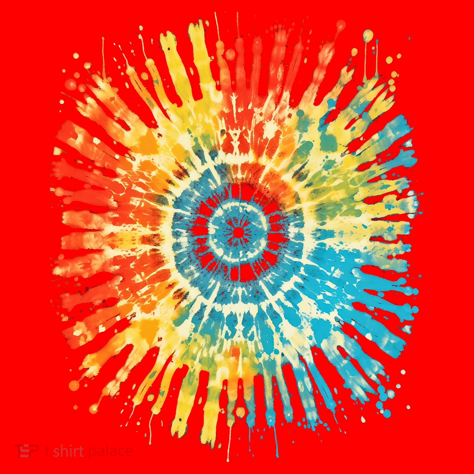 Retro Tie Dye 60s 70s Hippie Aesthetic Graphic Art 100 Santa Hat