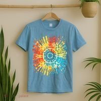 Retro Tie Dye 60s 70s Hippie Aesthetic Graphic Art 100 T-Shirt thumb 2