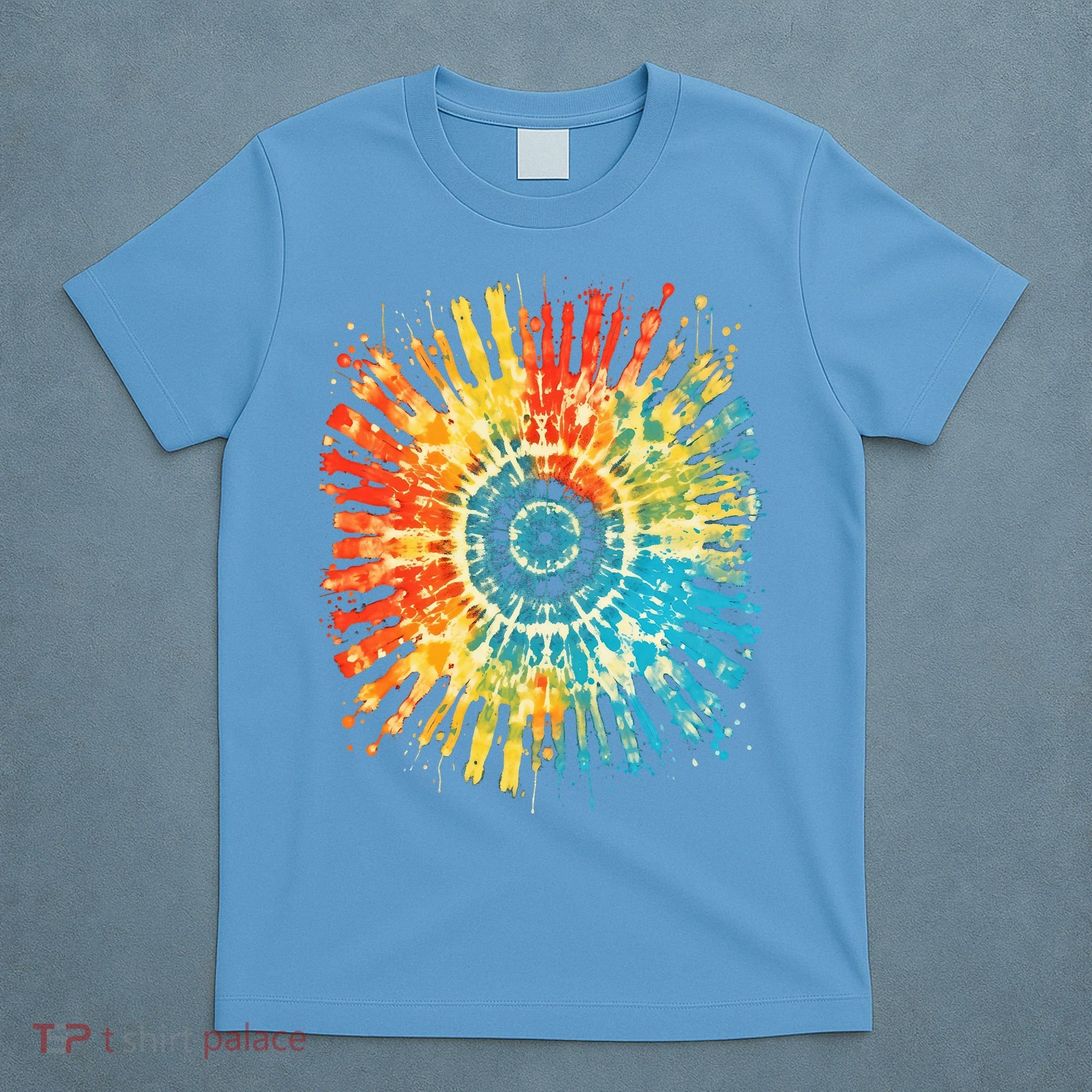 Retro Tie Dye 60s 70s Hippie Aesthetic Graphic Art 100 T-Shirt