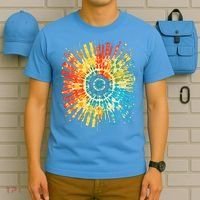 Retro Tie Dye 60s 70s Hippie Aesthetic Graphic Art 100 T-Shirt thumb 5
