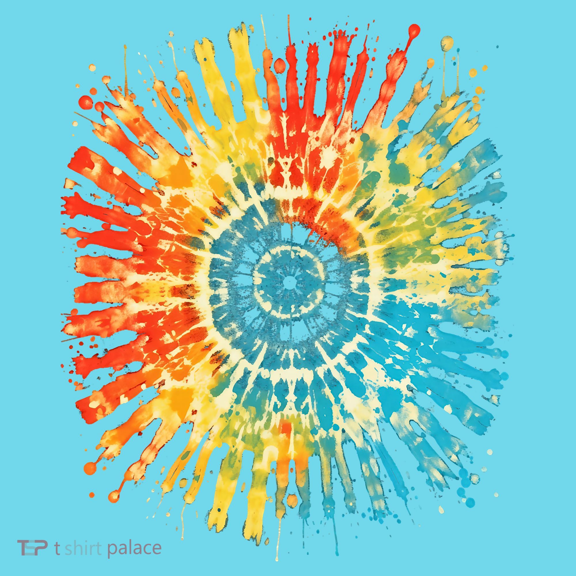 Retro Tie Dye 60s 70s Hippie Aesthetic Graphic Art 100 Button
