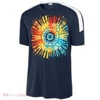 Retro Tie Dye 60s 70s Hippie Aesthetic Graphic Art 100 Sport-Tek Competitor United Soccer Jersey thumb 2
