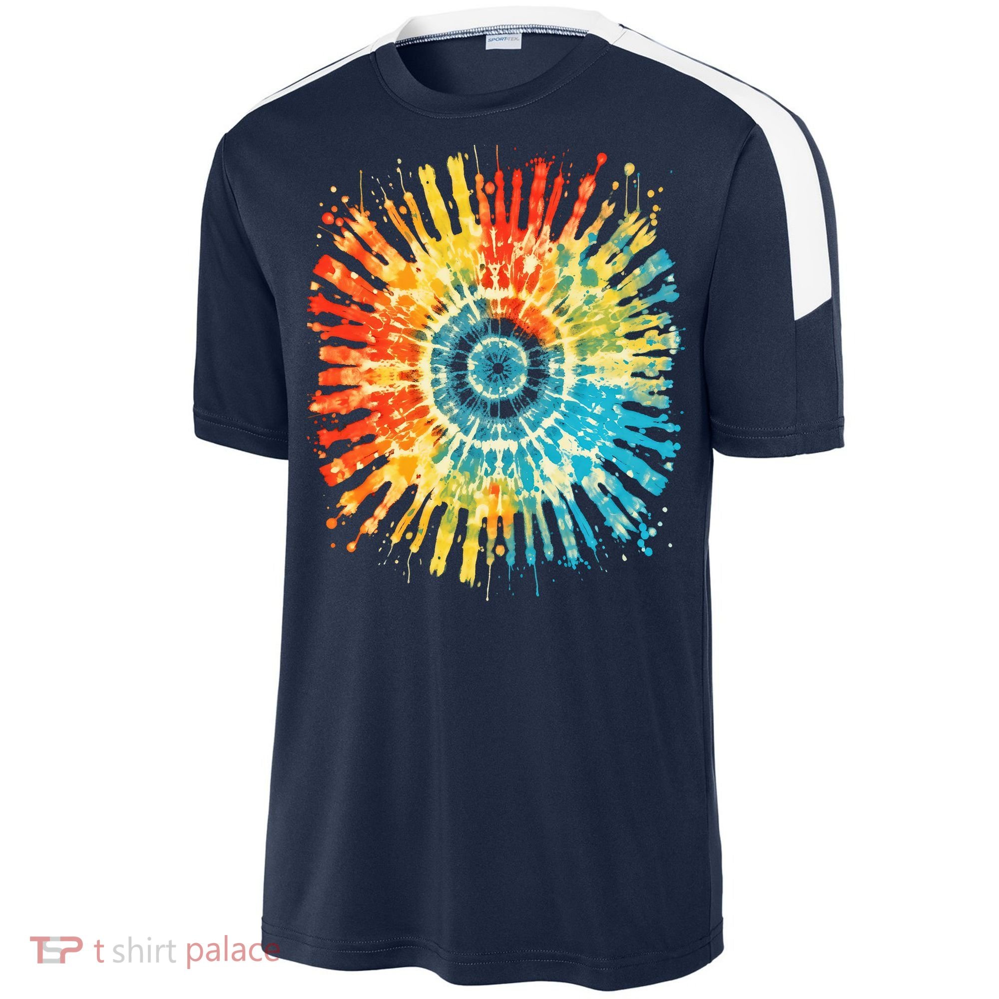 Retro Tie Dye 60s 70s Hippie Aesthetic Graphic Art 100 Sport-Tek Competitor United Soccer Jersey