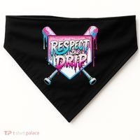 Respect The Drip Ice Cream Dripping Baseball Home Plate USA-Made Doggie Bandana thumb 0