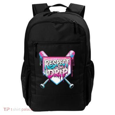 Respect The Drip Ice Cream Dripping Baseball Home Plate Backpack