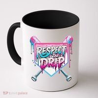 Respect The Drip Ice Cream Dripping Baseball Home Plate Coffee Mug thumb 0
