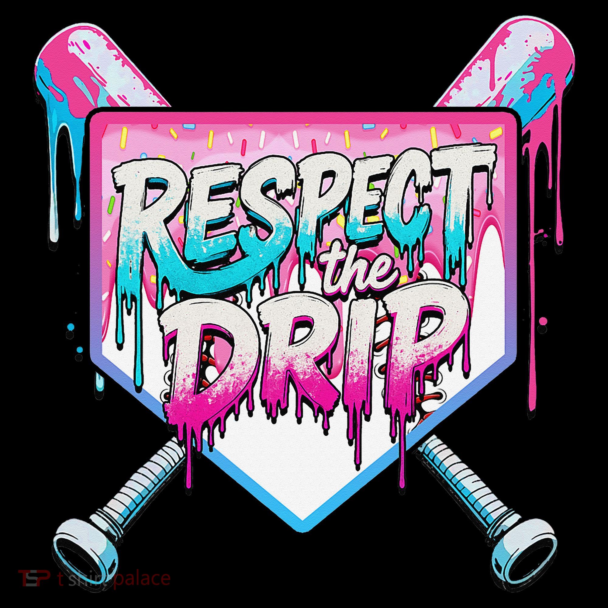 Respect The Drip Ice Cream Dripping Baseball Home Plate Coffee Mug