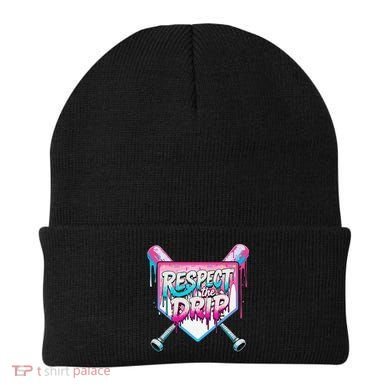 Respect The Drip Ice Cream Dripping Baseball Home Plate Beanie