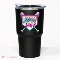 Respect The Drip Ice Cream Dripping Baseball Home Plate Tumbler thumb 0