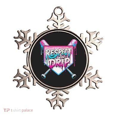 Respect The Drip Ice Cream Dripping Baseball Home Plate Ornament