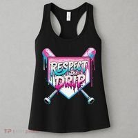 Respect The Drip Ice Cream Dripping Baseball Home Plate Women's Tank Top thumb 3