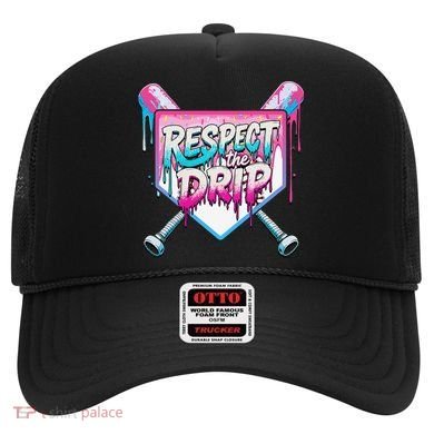 Respect The Drip Ice Cream Dripping Baseball Home Plate Hat