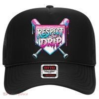Respect The Drip Ice Cream Dripping Baseball Home Plate Hat thumb 0