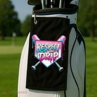 Respect The Drip Ice Cream Dripping Baseball Home Plate Golf Towel thumb 2