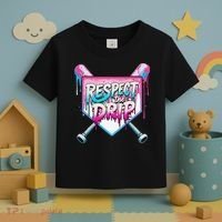 Respect The Drip Ice Cream Dripping Baseball Home Plate Toddler T-Shirt thumb 3