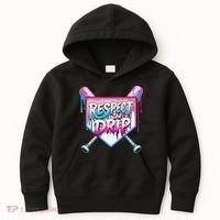 Respect The Drip Ice Cream Dripping Baseball Home Plate Kids Hoodie thumb 0