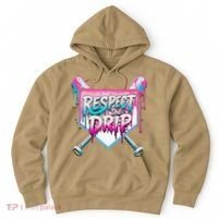 Respect The Drip Ice Cream Dripping Baseball Home Plate Hoodie thumb 0