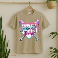 Respect The Drip Ice Cream Dripping Baseball Home Plate T-Shirt thumb 2