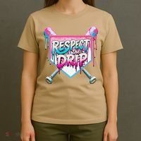 Respect The Drip Ice Cream Dripping Baseball Home Plate T-Shirt thumb 4