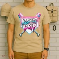 Respect The Drip Ice Cream Dripping Baseball Home Plate T-Shirt thumb 6