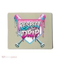 Respect The Drip Ice Cream Dripping Baseball Home Plate Mousepad thumb 0