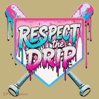 Respect The Drip Ice Cream Dripping Baseball Home Plate Mousepad thumb 1