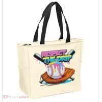 Respect The Drip Baseball Bat Glove Ice Cream Drip Tote Bag thumb 2