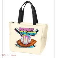 Respect The Drip Baseball Bat Glove Ice Cream Drip Tote Bag thumb 3