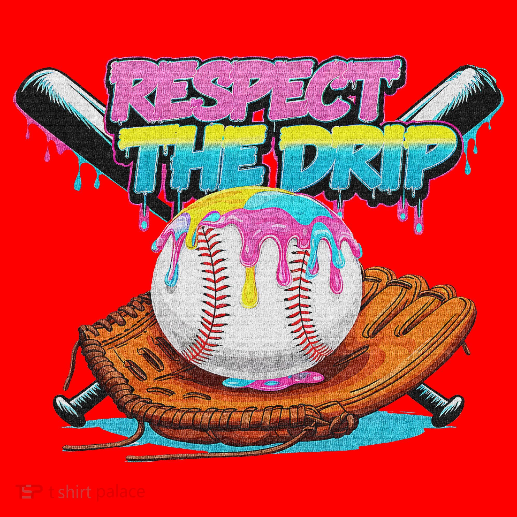 Respect The Drip Baseball Bat Glove Ice Cream Drip Santa Hat