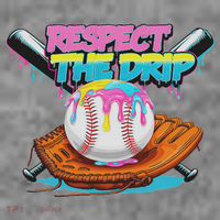 Respect The Drip Baseball Bat Glove Ice Cream Drip Toddler Hoodie thumb 2