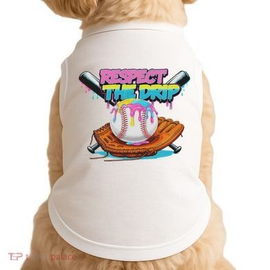 Respect The Drip Baseball Bat Glove Ice Cream Drip Doggie Tank
