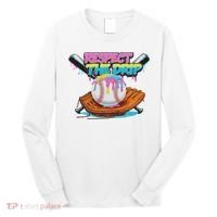Respect The Drip Baseball Bat Glove Ice Cream Drip Long Sleeve Shirt thumb 0