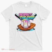 Respect The Drip Baseball Bat Glove Ice Cream Drip T-Shirt thumb 0