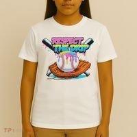 Respect The Drip Baseball Bat Glove Ice Cream Drip T-Shirt thumb 4