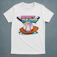 Respect The Drip Baseball Bat Glove Ice Cream Drip T-Shirt thumb 5