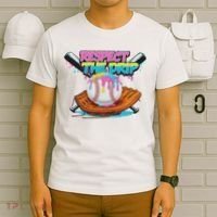 Respect The Drip Baseball Bat Glove Ice Cream Drip T-Shirt thumb 6