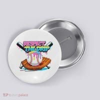 Respect The Drip Baseball Bat Glove Ice Cream Drip Button thumb 0