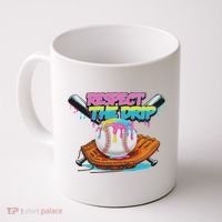 Respect The Drip Baseball Bat Glove Ice Cream Drip Coffee Mug thumb 0