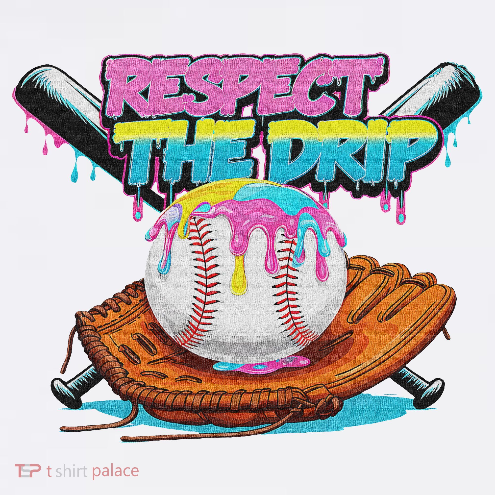 Respect The Drip Baseball Bat Glove Ice Cream Drip Beanie